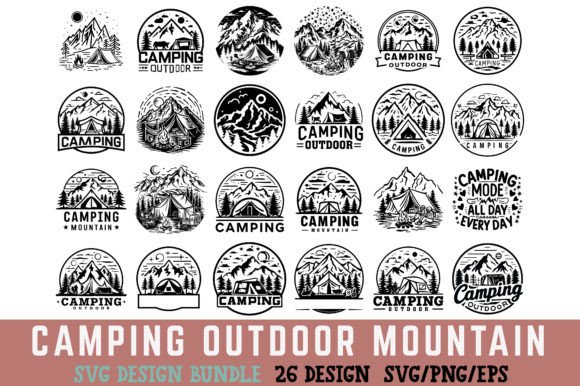 Download Camping Outdoor Mountain SVG Bundle - Mountain svg bundle Collection