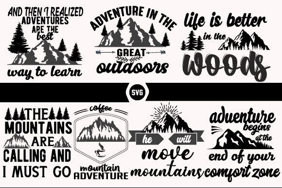 Download Mountain SVG Bundle T Shirt Design - Mountain svg bundle Collection