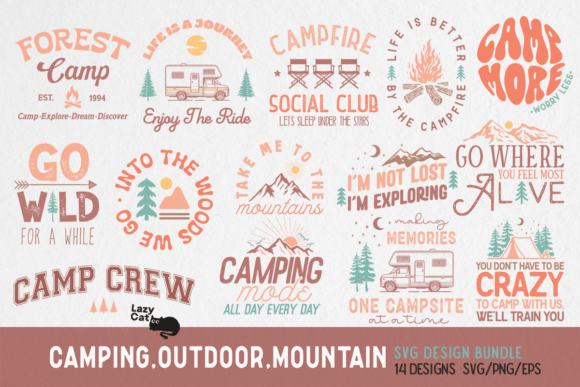 Download Camping Outdoor Mountain SVG Bundle - Mountain svg bundle Collection